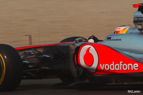 T-tray on Lewis Hamilton's 2011 McLaren